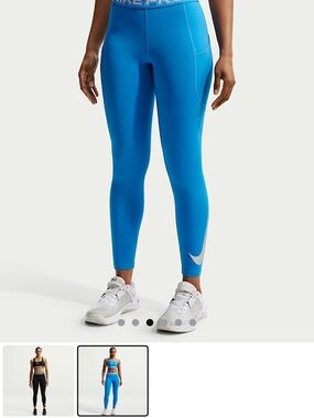Nike Women’s Bright Blue High-Rise Training Leggings